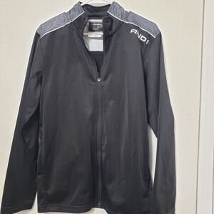 And 1 zip up hoodie, black and gray